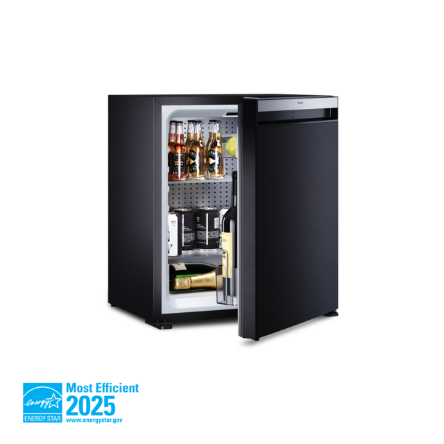 Minibar à compression, porte en verre, charnière droite, catégorie 60 L
