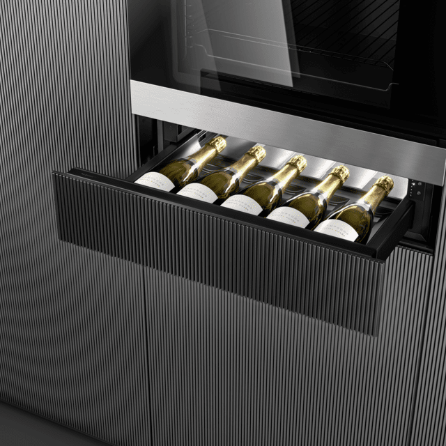 Cave à vin compacte, 5 bouteilles, porte conçue sur mesure